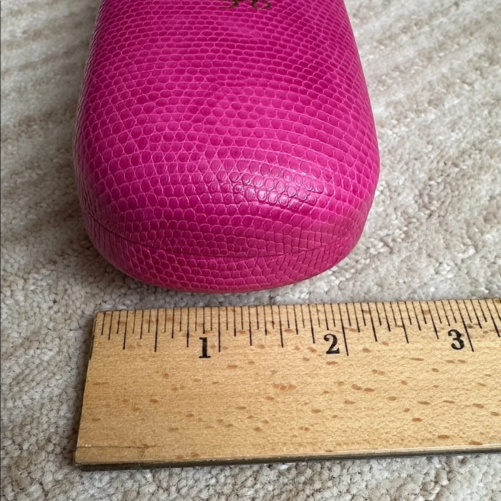 Lilly Pulitzer Hot PINK Fuchsia Clamshell Eyeglass Case Hardcase Snake Reptile